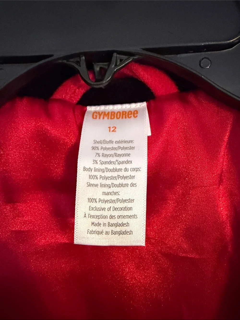 Gymboree Red Coat with Black Trim and Gold Buttons